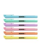 Szövegkiemelő készlet, 0,5-5 mm, KORES , 6 különböző pasztell szín (IK36246)