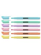Szövegkiemelő készlet, 0,5-5 mm, KORES , 6 különböző pasztell szín (IK36246)