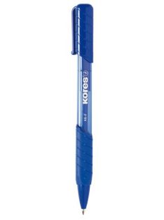   Golyóstoll, 0,7 mm, nyomógombos, háromszögletű, KORES "K6-F", kék (IK38611)