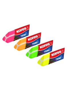  Radír, KORES "Trino", vegyes neon színek (IK40503)