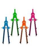 Körző készlet, precíziós, 3 darabos, KORES "Grafiko Neon", vegyes színek (IK42031)