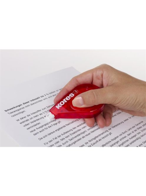 Hibajavító roller, 4,2 mm x 15 m, KORES "Roll On", piros (IK847511)