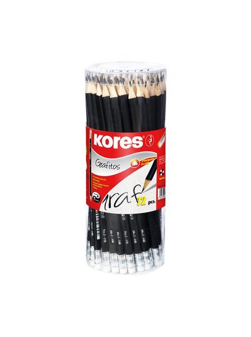 Grafitceruza radírral, HB, háromszögletű, KORES (IK92372)