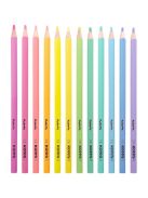 Színes ceruza készlet, háromszögletű, KORES "Kolores Pastel", 12 pasztell szín (IK93311)
