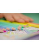 Színes ceruza készlet, háromszögletű, KORES "Kolores Pastel", 12 pasztell szín (IK93311)