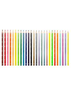   Színes ceruza készlet, háromszögletű, KORES "Kolores Style", 26 különböző szín (IK93320)