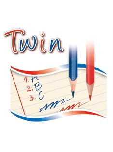   Postairón, háromszögletű, KORES "Twin", kék-piros (IK94178)