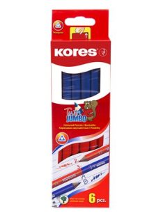   Postairón, háromszögletű, KORES "Twin Jumbo", piros-kék (IK94851)