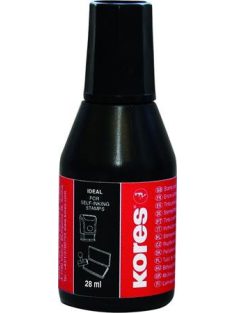 Bélyegzőfesték, 28 ml, KORES, fekete (IKPPF)