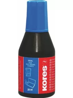 Bélyegzőfesték, 28 ml, KORES, kék (IKPPK)