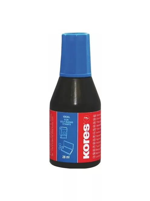 Bélyegzőfesték, 28 ml, KORES, kék (IKPPK)