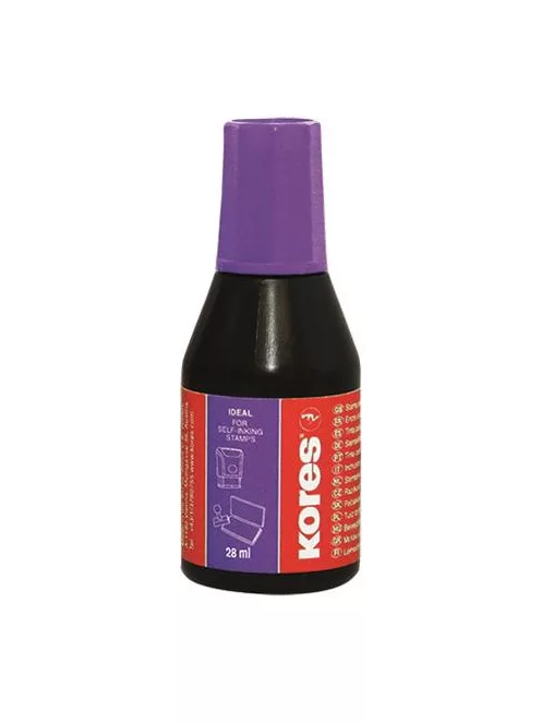 Bélyegzőfesték, 28 ml, KORES, lila (IKPPL)