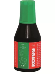 Bélyegzőfesték, 28 ml, KORES, zöld (IKPPZ)