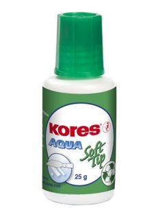   Hibajavító folyadék, vízbázisú, szivacsos, 20 ml, KORES "Aqua Soft Tip" (IKST)