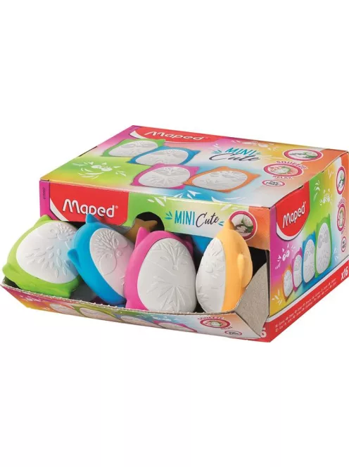 Stresszoldó radír display, MAPED "Mini Cute", vegyes színek (IMA015502)