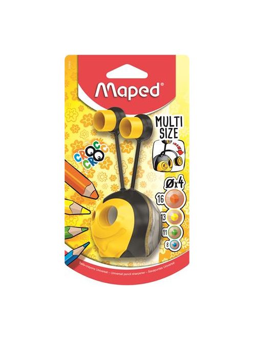 Hegyező, kétlyukú, tartályos, MAPED "Croc Croc", méhecske (IMA017810)