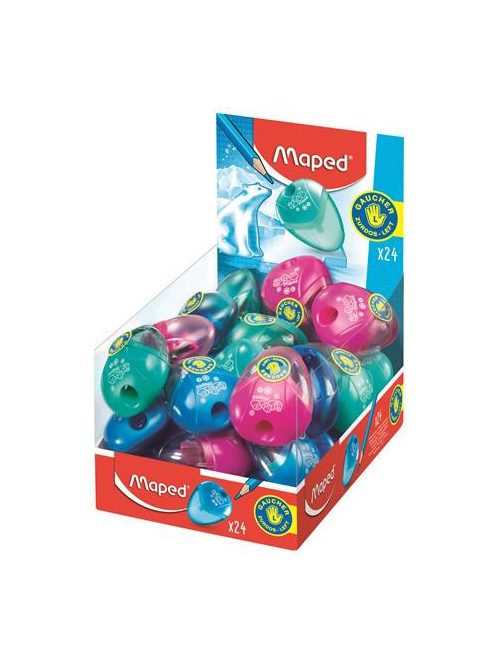 Hegyező display, egylyukú, tartályos, balkezes, MAPED "I-Gloo", vegyes színek (IMA032211)