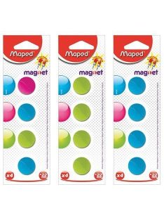   Mágnes, kerek, 22 mm, MAPED, vegyes színekben (IMA052200) (IMA052200)
