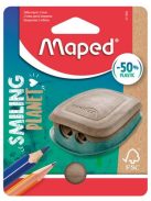 Hegyező display, kétlyukú, tartályos, műanyag, FSC, MAPED "Smiling Planet" (IMA071521FM)