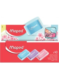  Radír display, MAPED "Essentials Soft Pastel", vegyes színek (IMA112921)