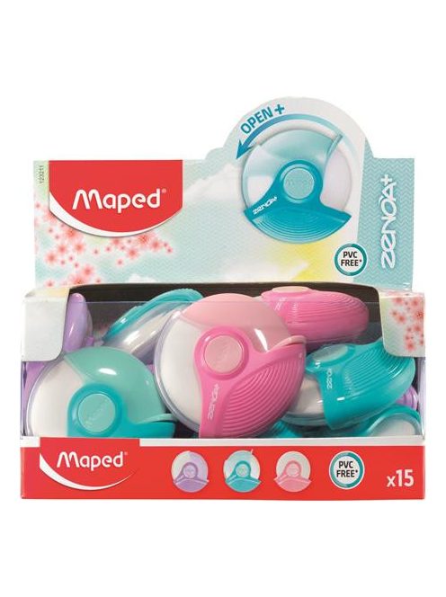 Radír display, MAPED "Zenoa Plus", pasztell színek (IMA123211)