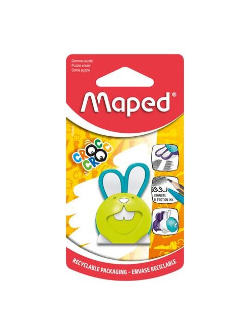 Puzzle radír, MAPED "Croc Croc Puzzle", nyuszi, vegyes színek (IMA15801)
