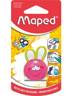   Puzzle radír, MAPED "Croc Croc Puzzle", nyuszi, vegyes színek (IMA15801)