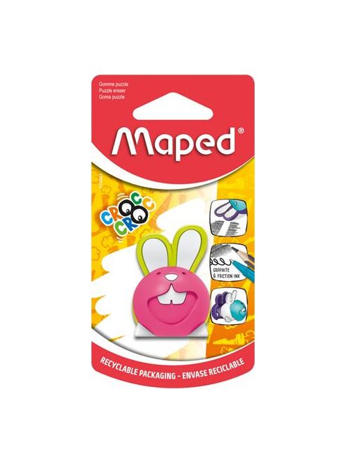 Puzzle radír, MAPED "Croc Croc Puzzle", nyuszi, vegyes színek (IMA15801)