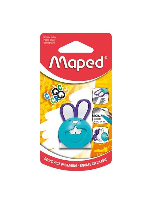 Puzzle radír, MAPED "Croc Croc Puzzle", nyuszi, vegyes színek (IMA15801)