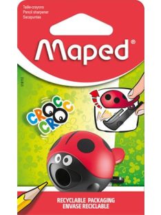   Hegyező, egylyukú, tartályos, MAPED "Croc Croc Easy", katica és bálna, vegyes formák (IMA18112)