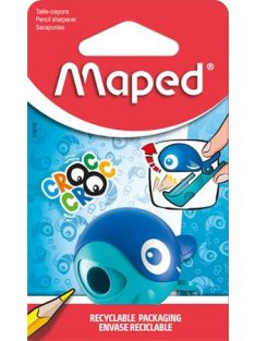   Hegyező, egylyukú, tartályos, MAPED "Croc Croc Easy", katica és bálna, vegyes formák (IMA18112)