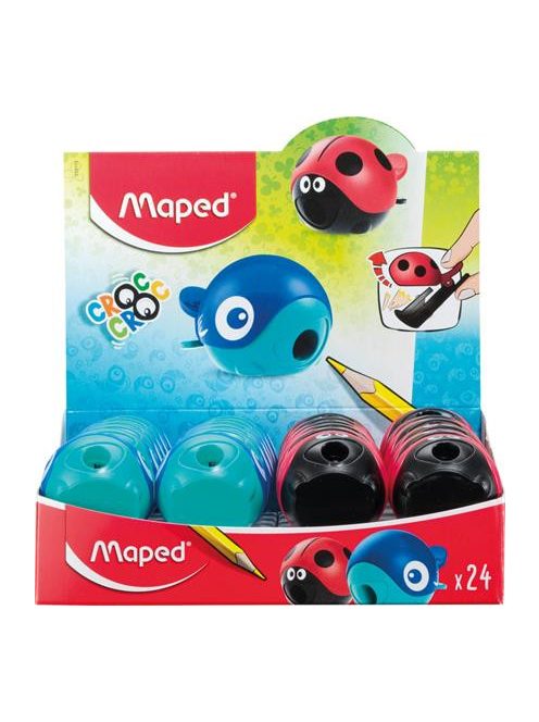 Hegyező display, egylyukú, tartályos, MAPED "Croc Croc Easy", katica és bálna, vegyes formák (IMA18113)