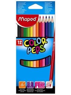   Színes ceruza készlet, háromszögletű, MAPED "Color'Peps Star", 12 különböző szín (IMA183212)