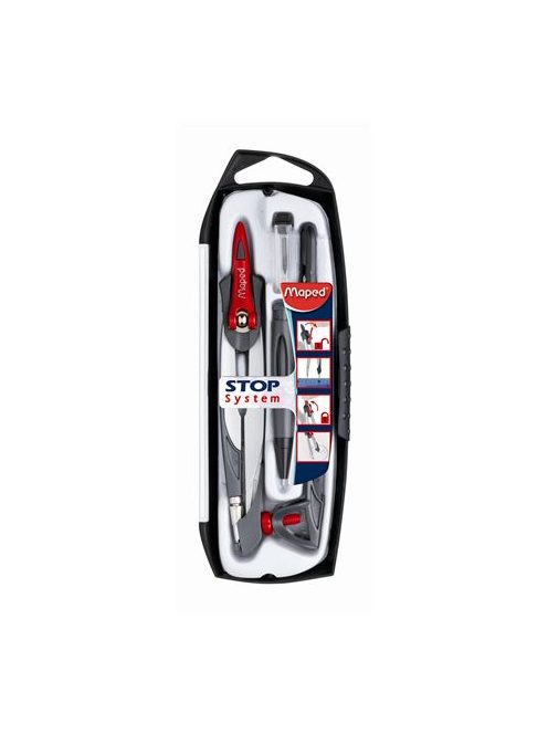 Körző készlet, rögzíthető lábakkal, 5 darabos, MAPED "Stop System" (IMA196101)