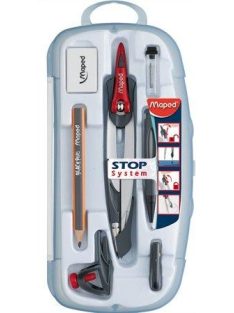   Körző készlet, rögzíthető lábakkal, 7 darabos, MAPED "Stop System" (IMA196102)