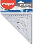 Háromszög vonalzó, műanyag, 45°, 21 cm, MAPED "Geometric" (IMA242421)
