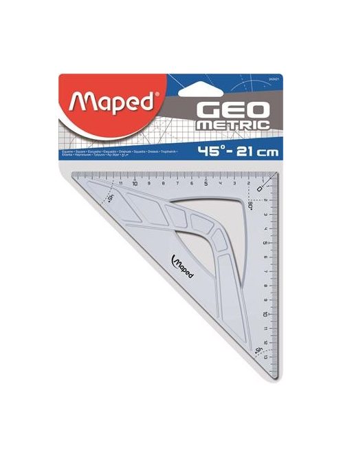 Háromszög vonalzó, műanyag, 45°, 21 cm, MAPED "Geometric" (IMA242421)