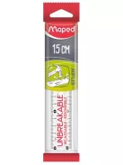 Vonalzó, műanyag, törhetetlen, 15 cm, MAPED "Study Unbreakable", átlátszó (IMA245320)
