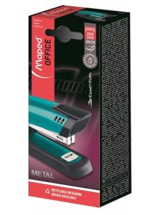   Tűzőgép, 24/6, 26/6, 25 lap, MAPED "Essentials Half-Strip", türkiz (IMA354300)