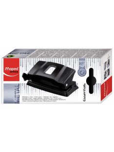   Lyukasztó, kétlyukú, 12 lap, fém, MAPED "Essentials 12", fekete (IMA401111)
