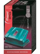 Lyukasztó, kétlyukú, 25 lap, fém, MAPED "Essentials 25", türkiz (IMA402400)