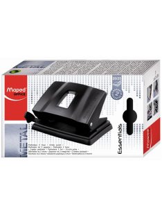   Lyukasztó, kétlyukú, 25 lap, fém, MAPED "Essentials 25", fekete (IMA402411)