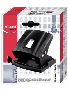   Lyukasztó, kétlyukú, 35 lap, fém, MAPED "Essentials 35", fekete (IMA403411)
