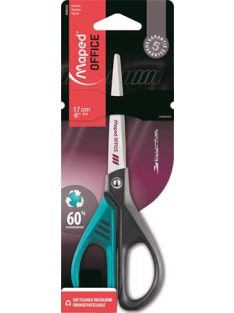   Olló, irodai, 17 cm, MAPED "Essentials Green Deco", vegyes színek (IMA468002)