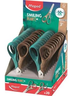   Olló display, óvodai, 12 cm, FSC, MAPED "Smiling Planet Vivo" (IMA472021FM)