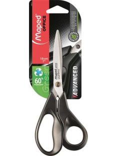   Olló, irodai, 18 cm, MAPED "Advanced Green" (IMA498110)