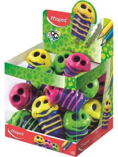  Hegyező display, kétlyukú, tartályos, MAPED "Croc Croc", kukac, vegyes színek (IMA501700)