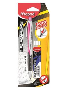   Nyomósirón, 0,5 mm, ajándék grafitbéllel, MAPED "Black'Peps", vegyes színek (IMA559511)