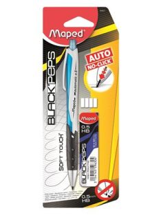   Nyomósirón, 0,5 mm, ajándék grafitbéllel, MAPED "Black'Peps", vegyes színek (IMA559511)