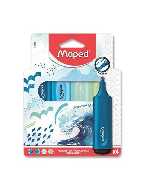 Szövegkiemelő készlet, 1-5 mm, MAPED "Fluo Peps Assorted", 12 különböző szín (IMA740901)